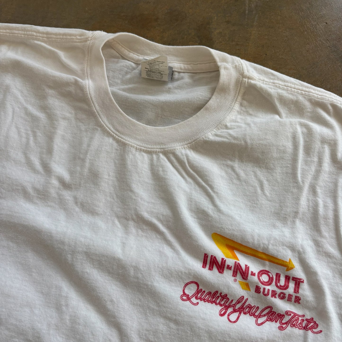In N' Out Graphic Classic Car Drive In Tee Hanes Beefy Shirt 90's - 2XL