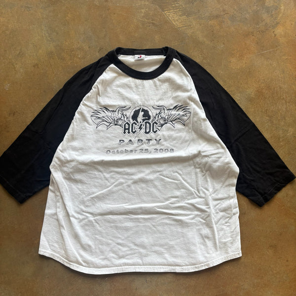 ACDC Party 2008 Raglan Sleeve Tee Shirt Baseball 00's - L