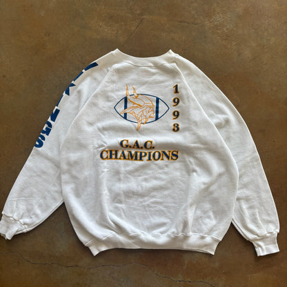 Francis Howell Vikings High School 1993 G.A.C Champions Football Sweatshirt 90's - 2XL