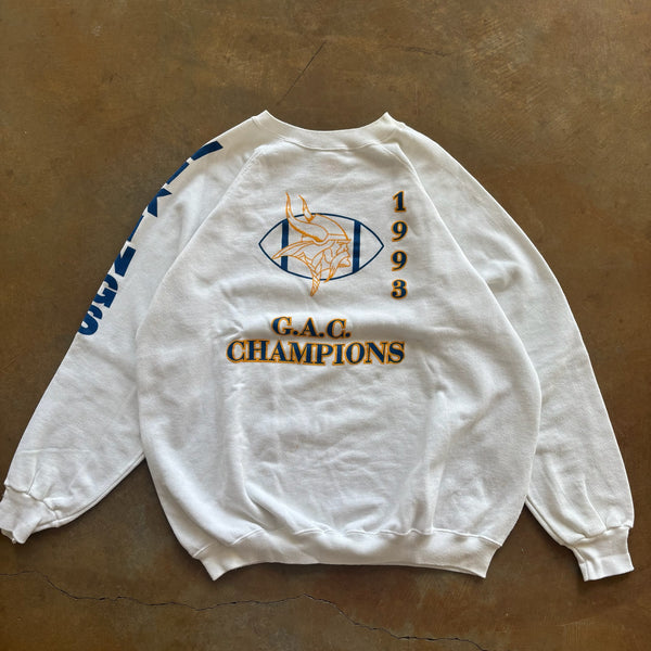 Francis Howell Vikings High School 1993 G.A.C Champions Football Sweatshirt 90's - 2XL