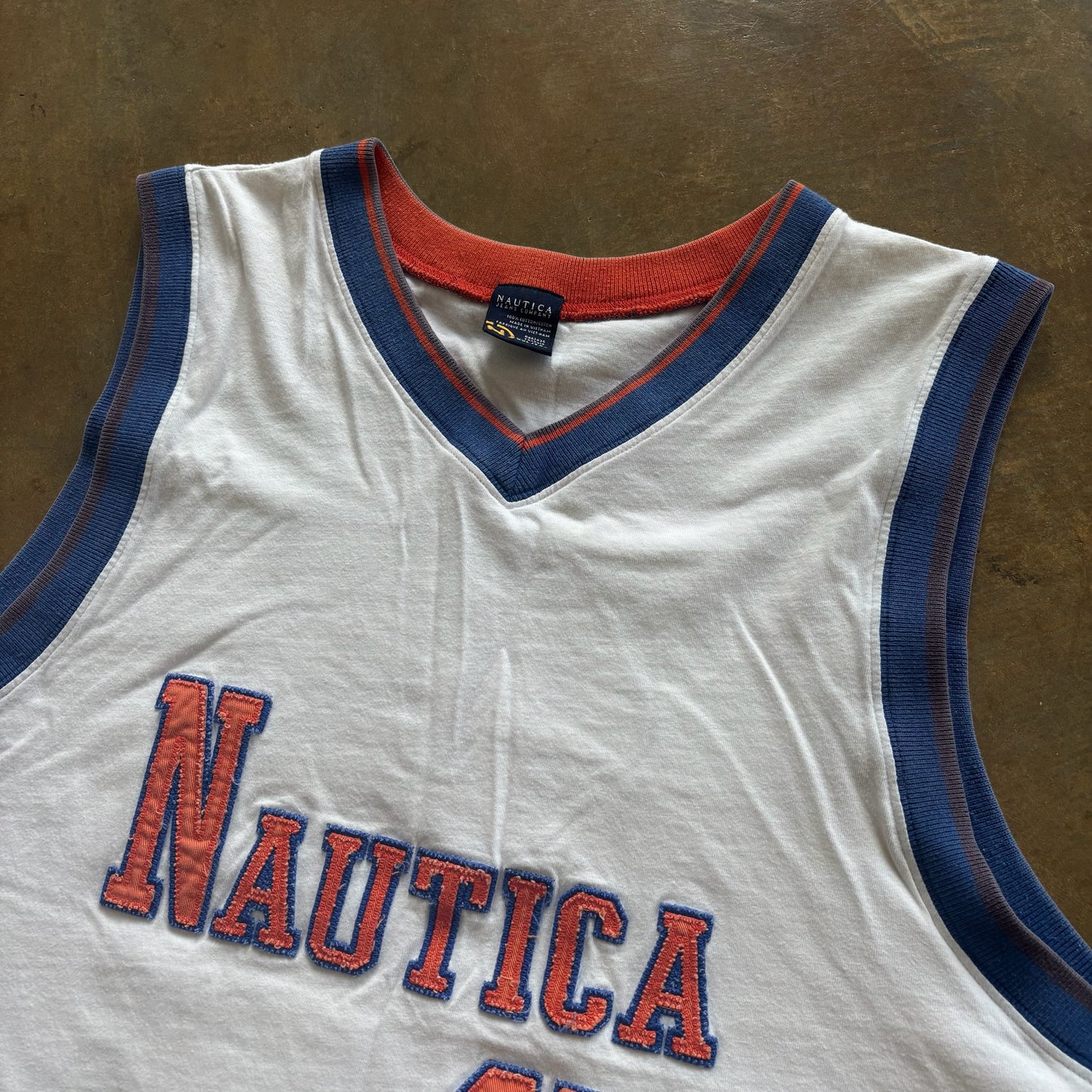 Nautica Sleeveless Embroidered Basketball Jersey #45 90's - 2XL