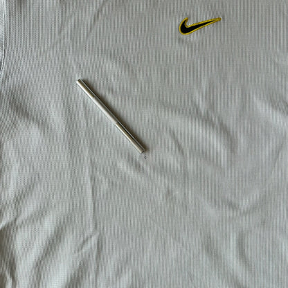 Nike Center Mini Swoosh White Gold T Shirt Basketball 90's - L