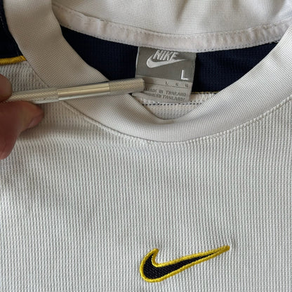 Nike Center Mini Swoosh White Gold T Shirt Basketball 90's - L