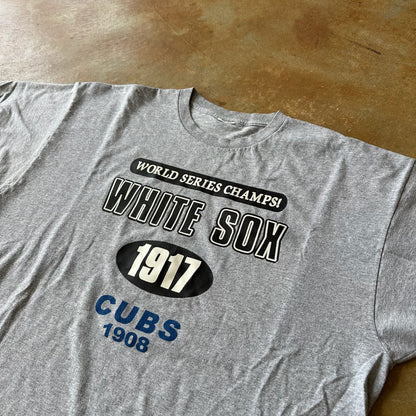 Chicago Cubs & White Sox Funny Rivalry Shirt 00's - 2XL