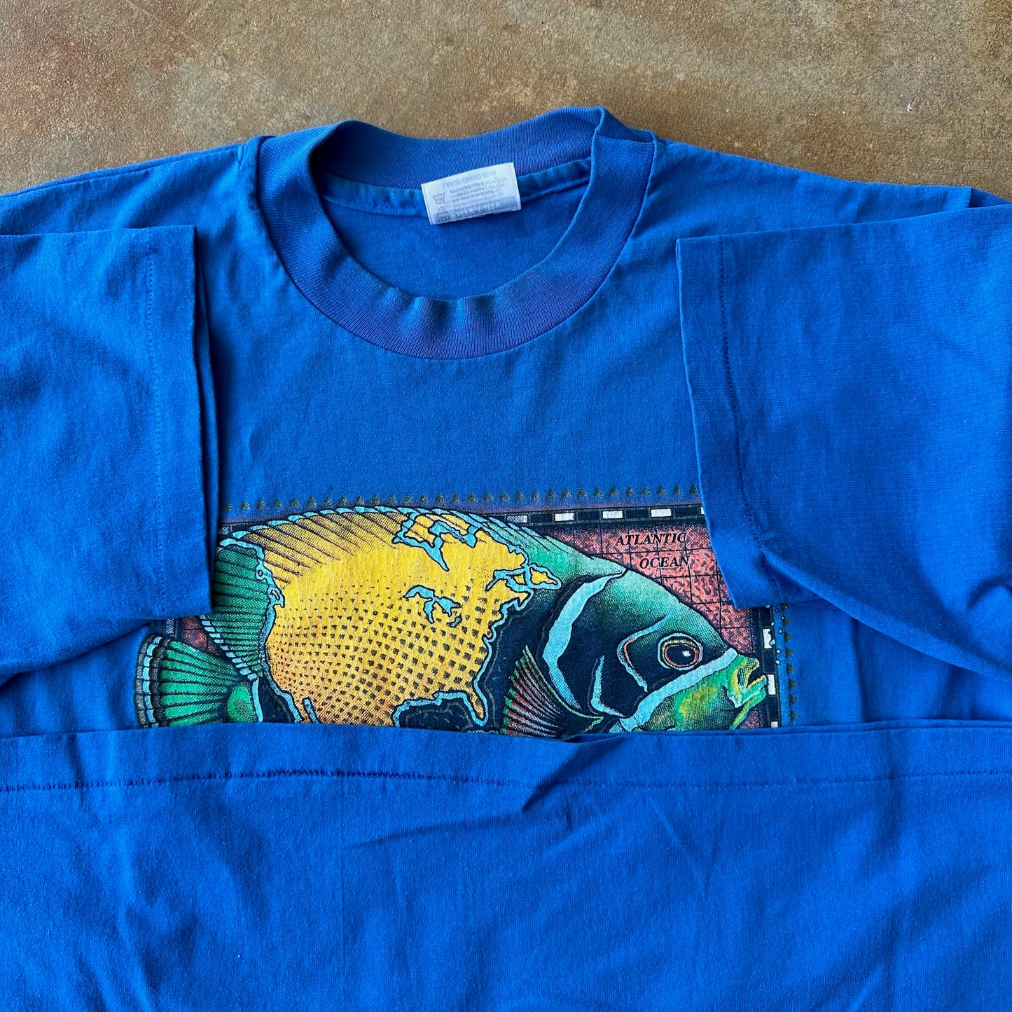 Florida Fish Graphic Aquarium 1991 Single Stitch Shirt 90's - L