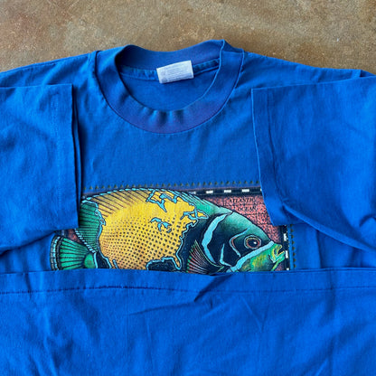 Florida Fish Graphic Aquarium 1991 Single Stitch Shirt 90's - L