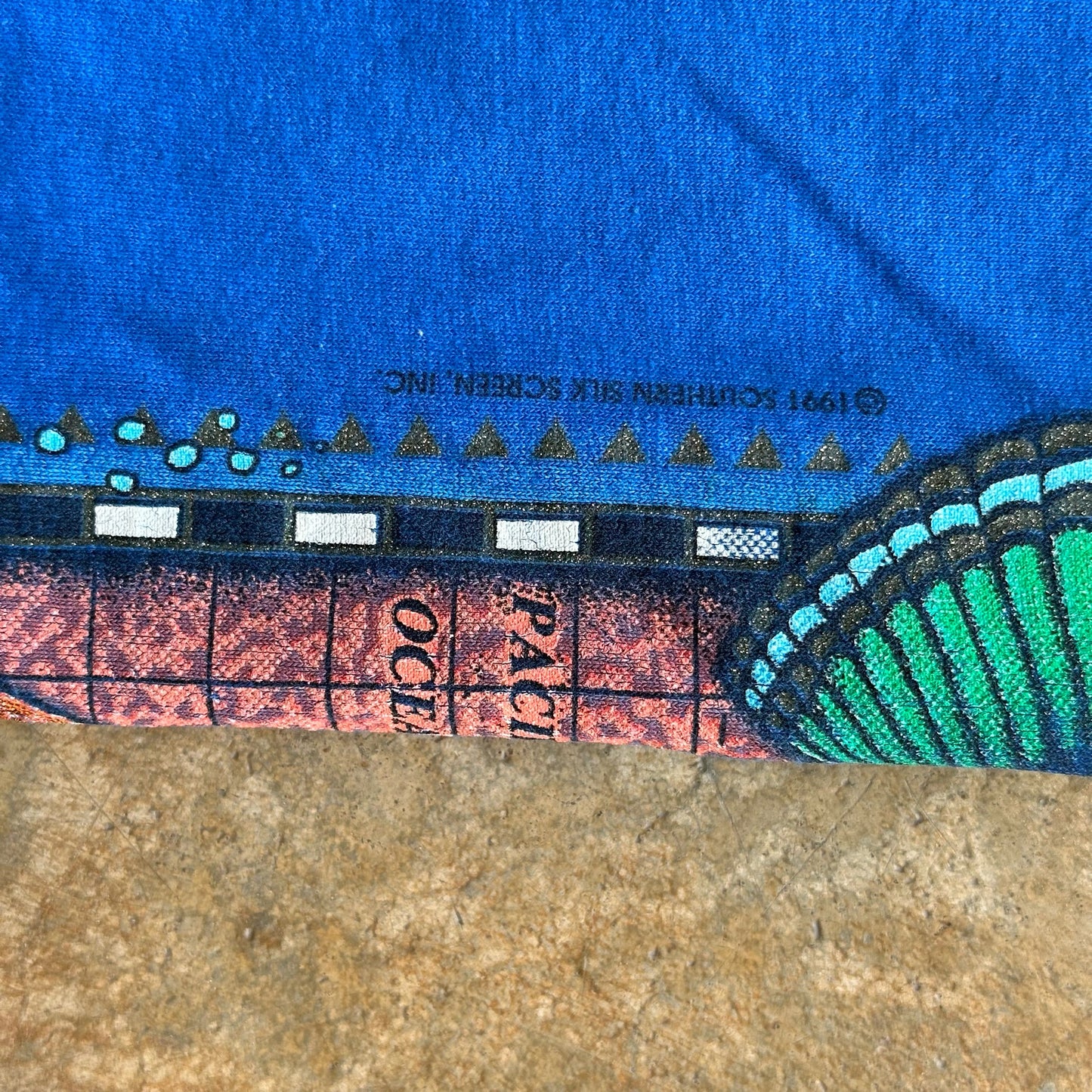 Florida Fish Graphic Aquarium 1991 Single Stitch Shirt 90's - L