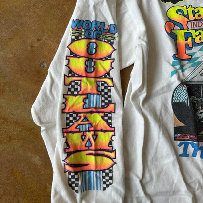 World of Outlaws Racing 1992 Double Sided White Shirt 90's - L