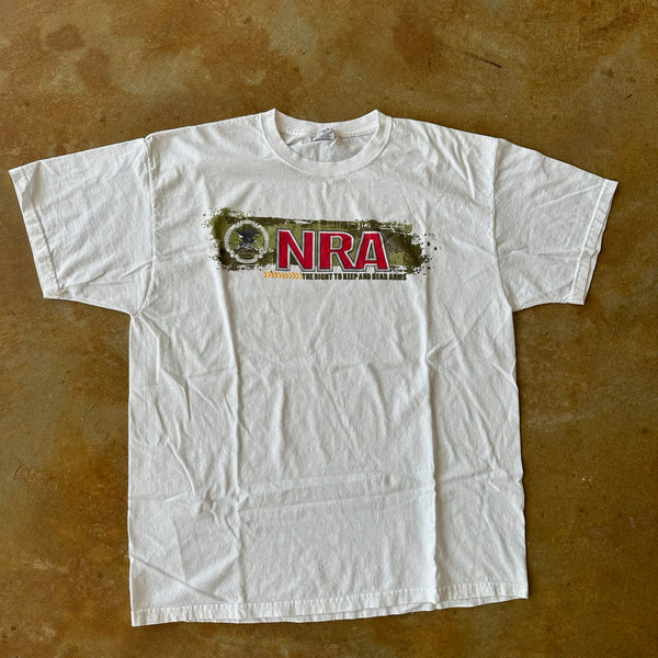 NRA Digital Camo White Shirt Military 00's - XL