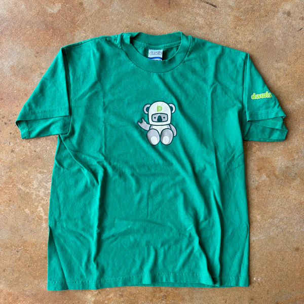 Dawls Skateboard Koala Bear Logo Glow in the Dark Green Shirt 90's - Youth M