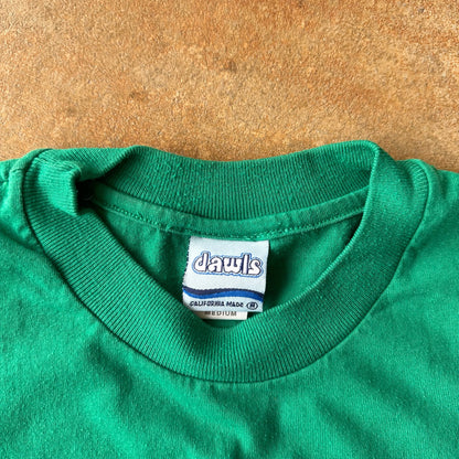 Dawls Skateboard Koala Bear Logo Glow in the Dark Green Shirt 90's - Youth M