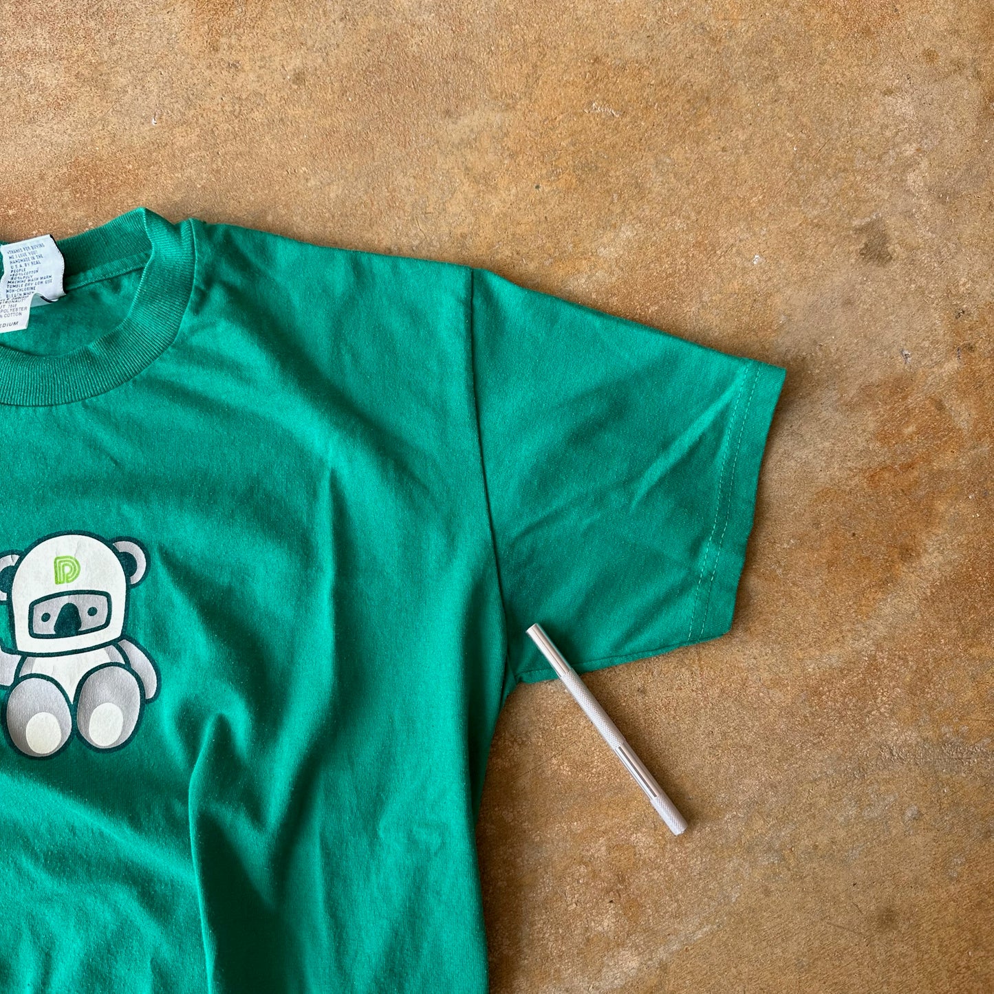 Dawls Skateboard Koala Bear Logo Glow in the Dark Green Shirt 90's - Youth M