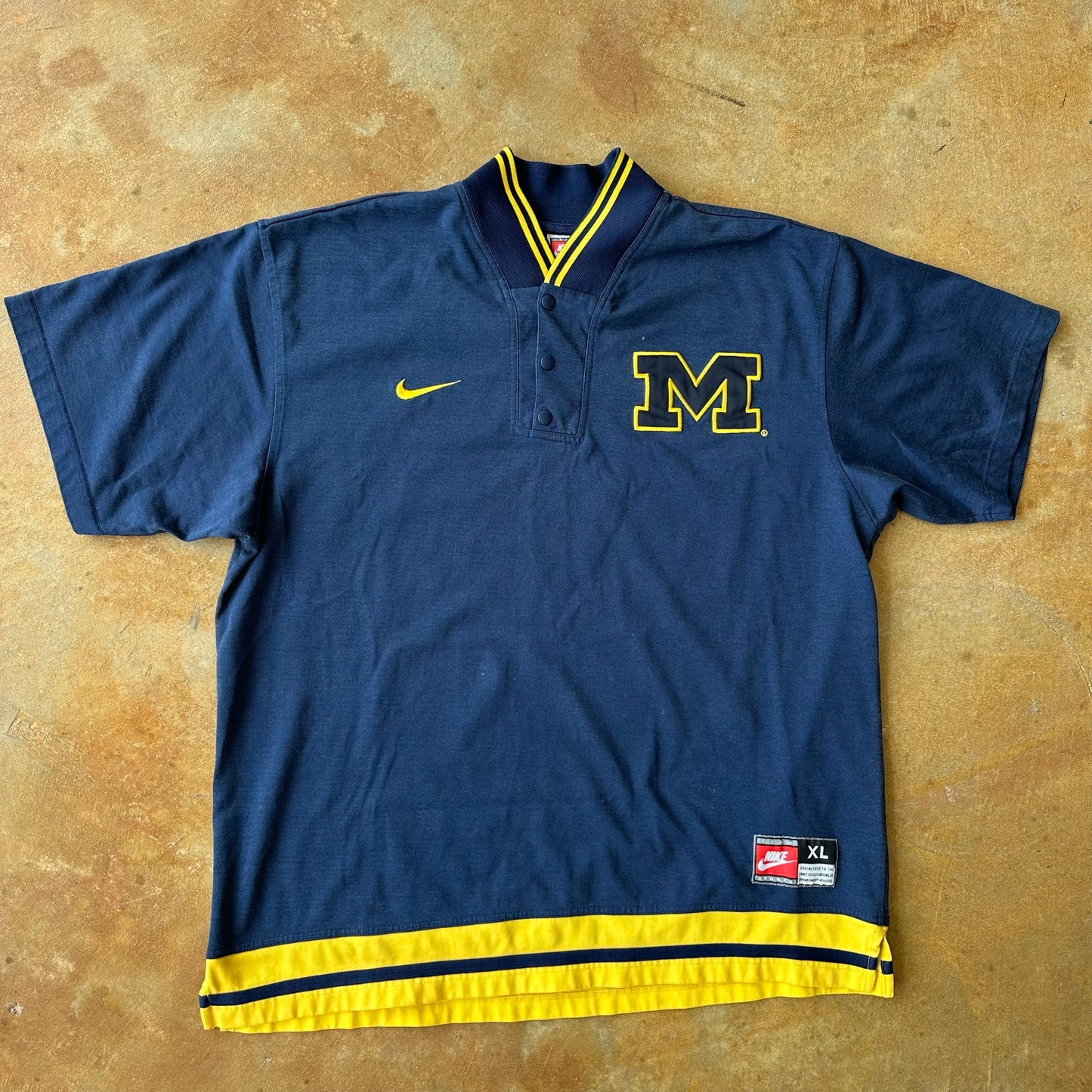 Nike University of Michigan Wolverines Basketball Shooting Jersey 90's - XL