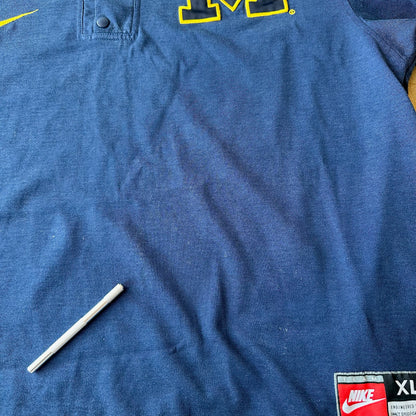Nike University of Michigan Wolverines Basketball Shooting Jersey 90's - XL