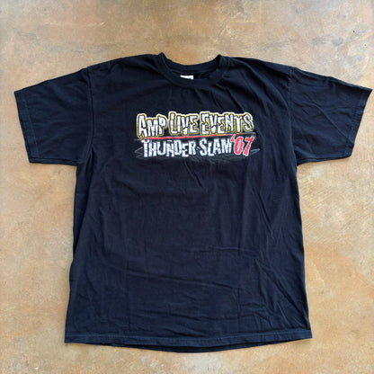 AMP Monster Truck Thunder Slam Graphic T Shirt 00's - XL