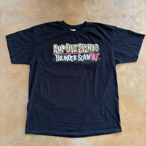 AMP Monster Truck Thunder Slam Graphic T Shirt 00's - XL