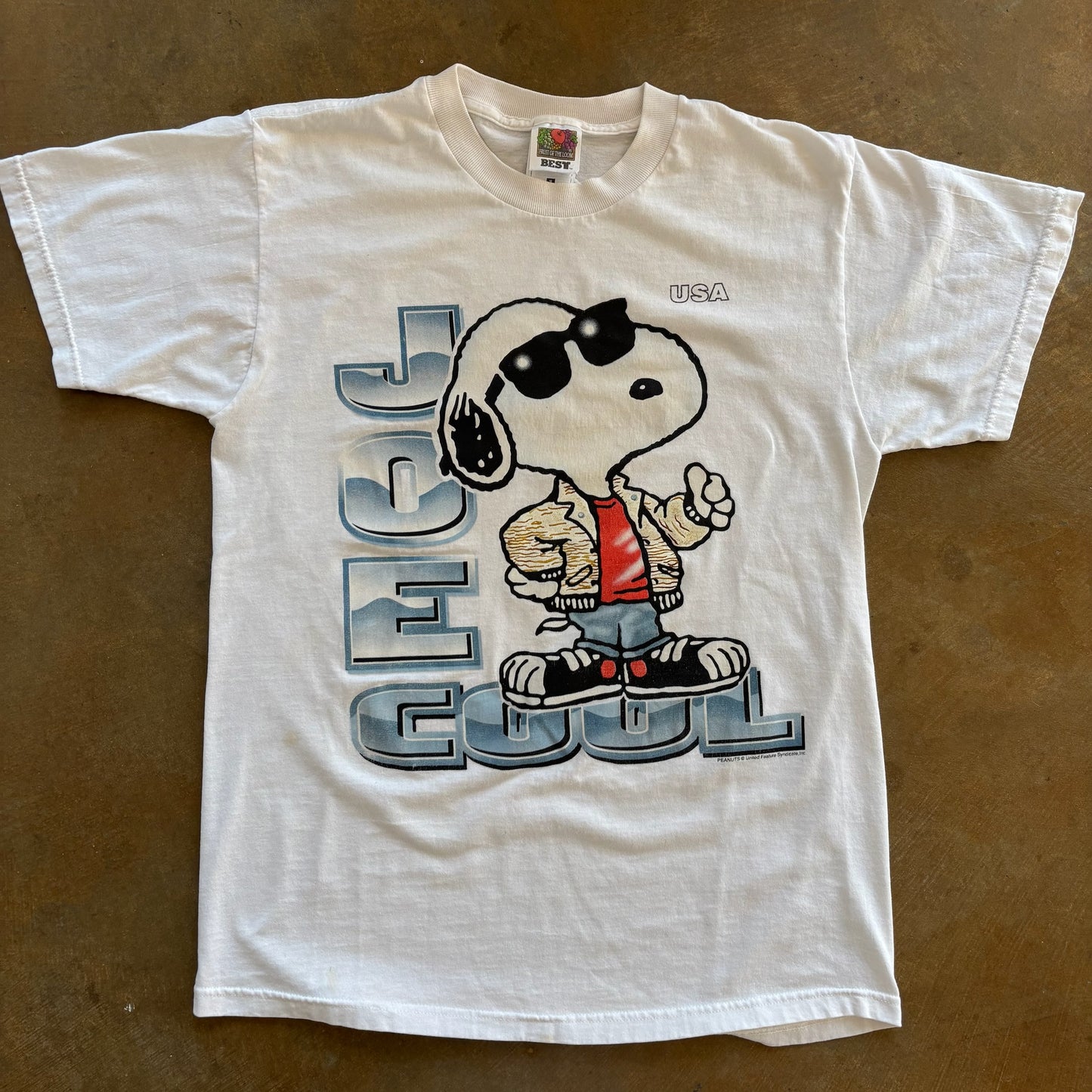 Peanuts Snoopy Joe Cool Graphic Shirt Promo 90's - S