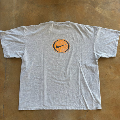 Nike Basketball Center Logo Double Sided Faded Graphic Oversized Shirt 90's - XL