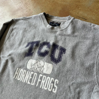 Champion Reverse Weave TCU Horned Frogs Cropped Sweatshirt 00's - XL