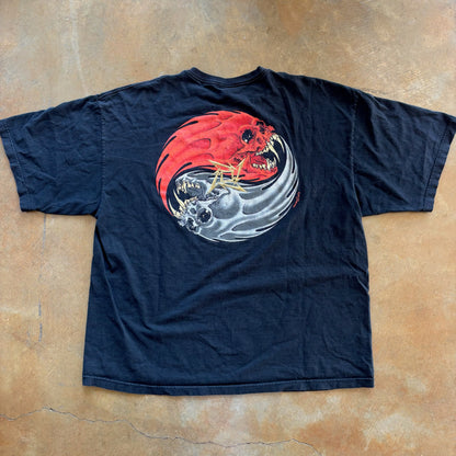 RARE Metallica Rebel Pushead Concert Tour Yin Yang Graphic Band Tee Shirt 90's - 3XL
