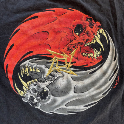 RARE Metallica Rebel Pushead Concert Tour Yin Yang Graphic Band Tee Shirt 90's - 3XL
