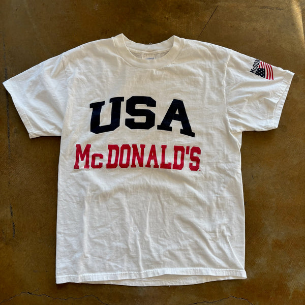 McDonalds USA Graphic T Shirt Big Spellout 90's - M