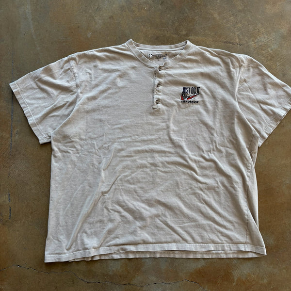 Big Dogs 'Just Do it Tomorrow' Embroidered Henley Shirt 90's - 3XL