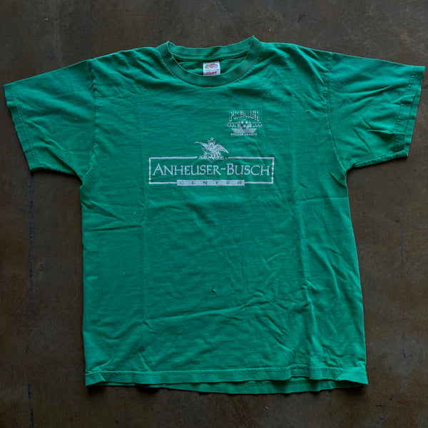 Anheuser Busch Premier Soccer League Graphic Faded Green Shirt 90's - S