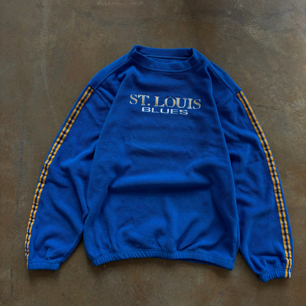 St. Louis Blues Hockey Rules NHL Embroidered Sweatshirt 90's - L