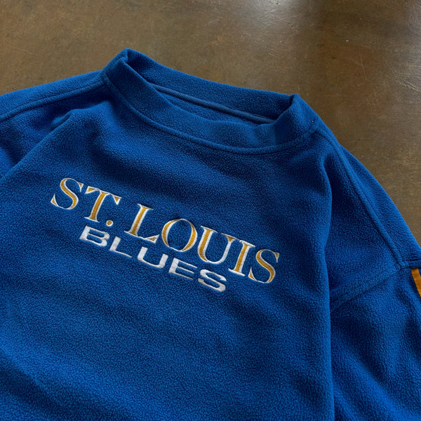 St. Louis Blues Hockey Rules NHL Embroidered Sweatshirt 90's - L hover