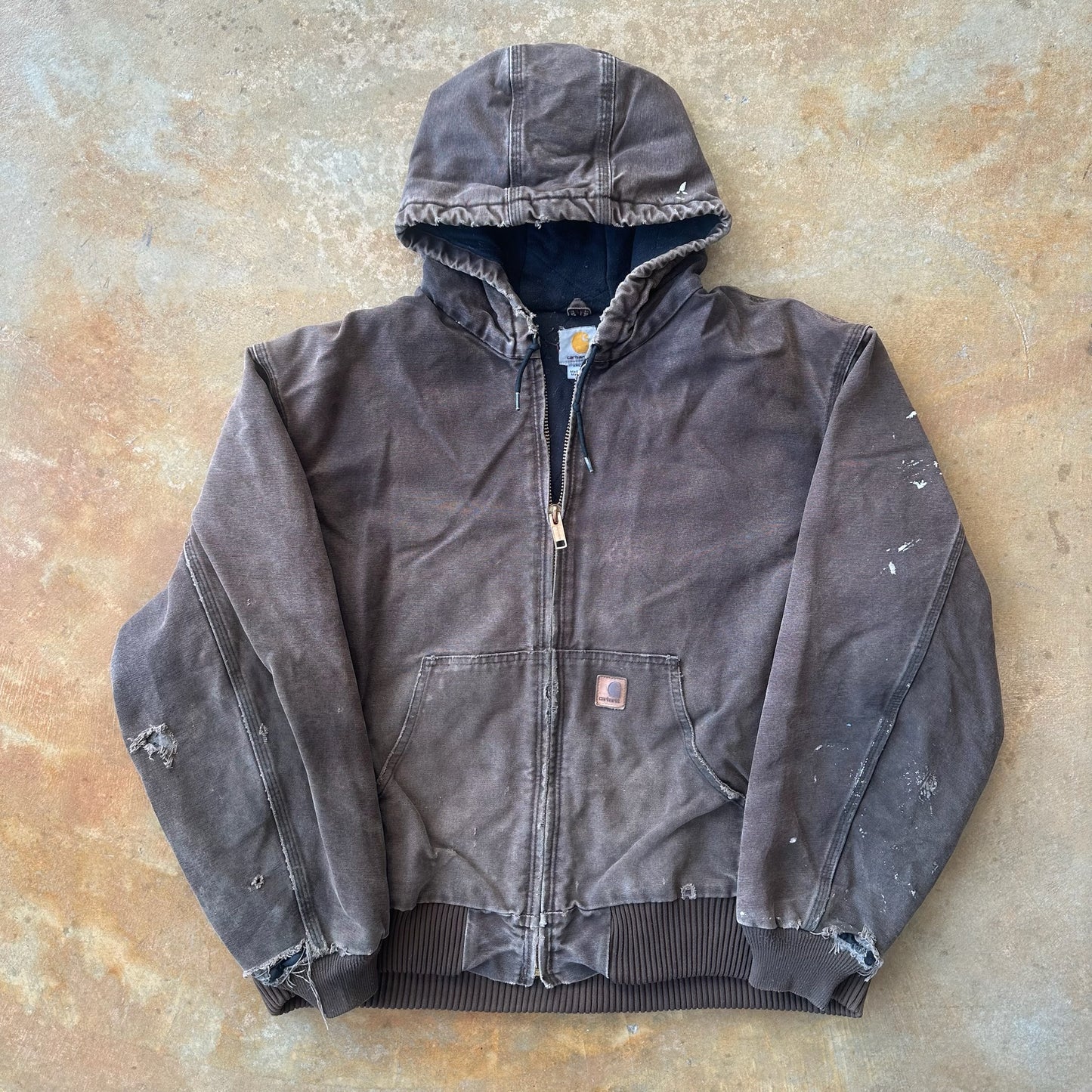 Carhartt Distressed Dark Brown Chore Jacket J130 DKB 00's - XL