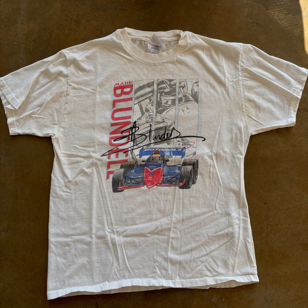 Mark Blundell F1 Racing Graphic Double Sided Shirt Motorola 300 90's - M