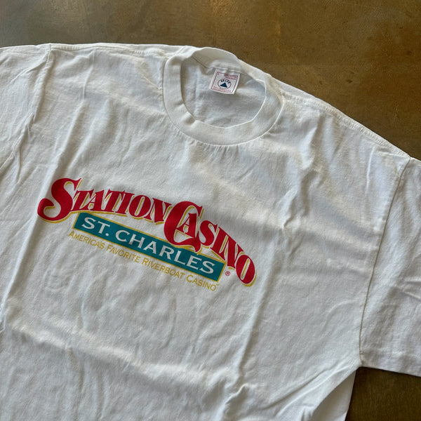 Station Casino Promo Shirt Delta White 90's - L hover