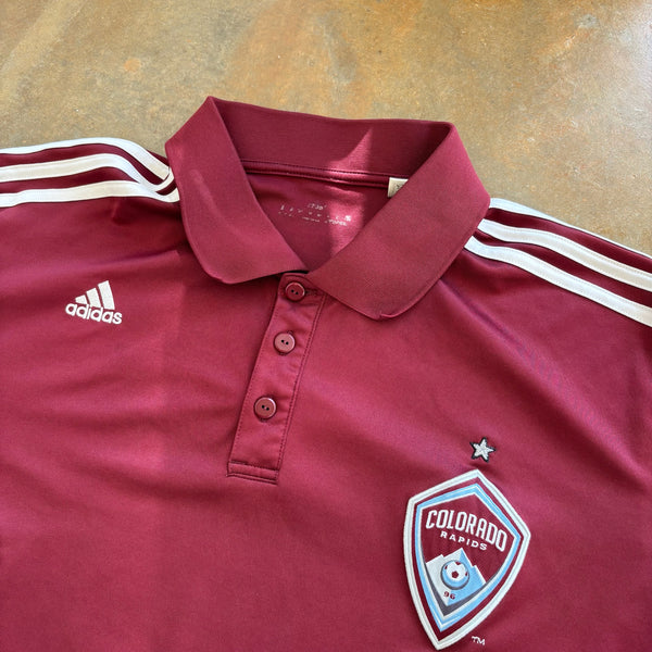 Colorado Rapids MLS Adidas Polo Jersey Climacool Soccer 00's - L hover