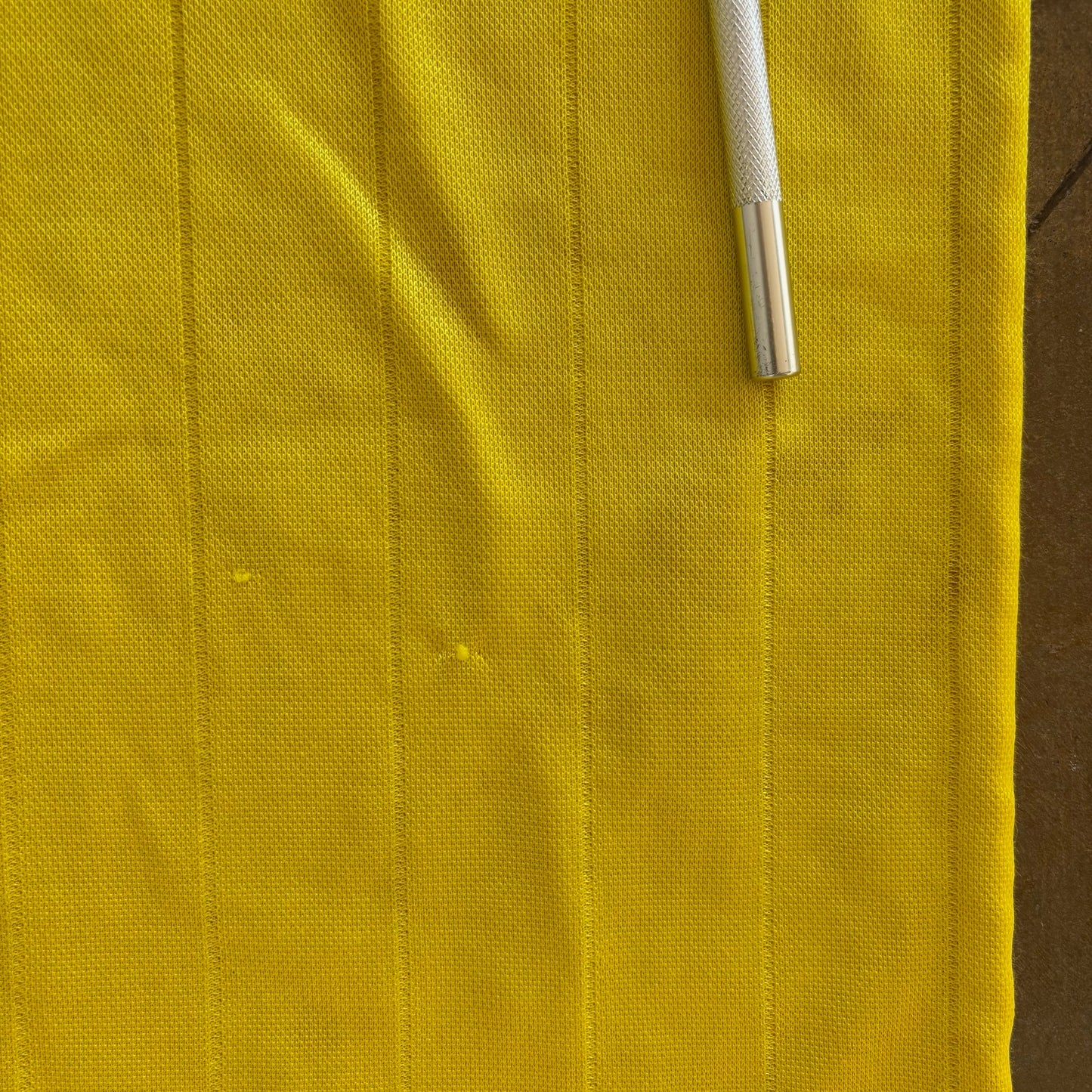 YMCA Soccer Jersey Striped Yellow Blue #15 80's - S