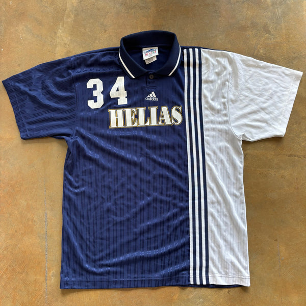 Adidas Helias High School Retro Collared Center Logo Jersey 90's - XL