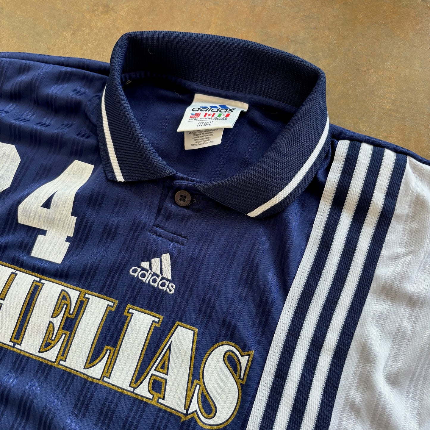 Adidas Helias High School Retro Collared Center Logo Jersey 90's - XL