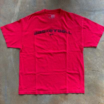 Nike Basketball Spellout Center Swoosh T Shirt 00's - XL