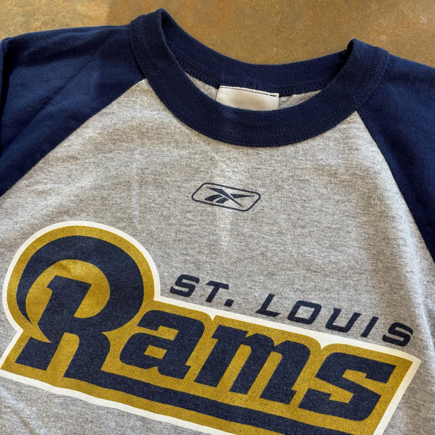 Reebok St. Louis Rams Center Logo Raglan 3/4 Sleeve 00's - XL