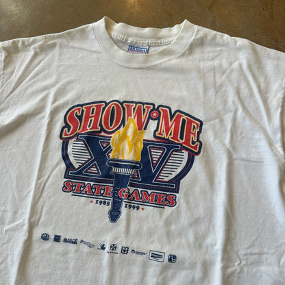 Show Me State Games Missouri 1999 White Shirt 90's - 2XL