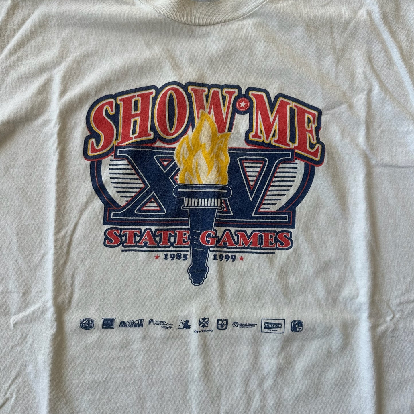 Show Me State Games Missouri 1999 White Shirt 90's - 2XL