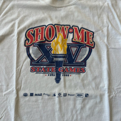 Show Me State Games Missouri 1999 White Shirt 90's - 2XL