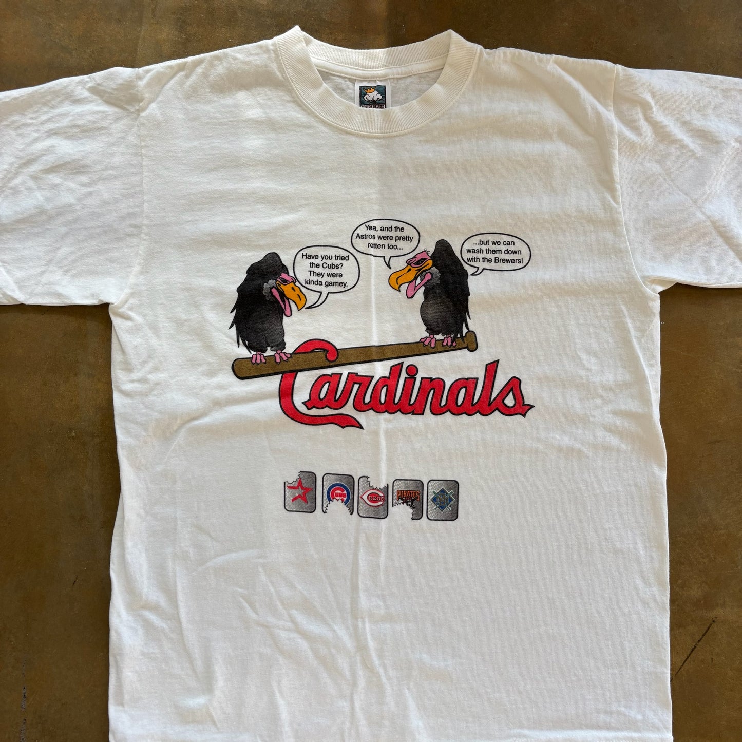St. Louis Cardinals Roadkill Funny Graphic NL Central Shirt 00's - M