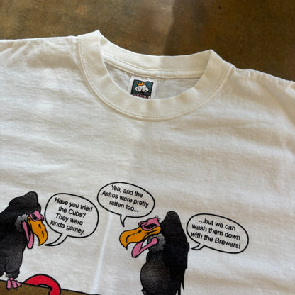 St. Louis Cardinals Roadkill Funny Graphic NL Central Shirt 00's - M