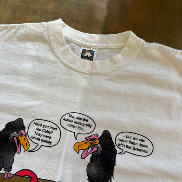 St. Louis Cardinals Roadkill Funny Graphic NL Central Shirt 00's - M hover