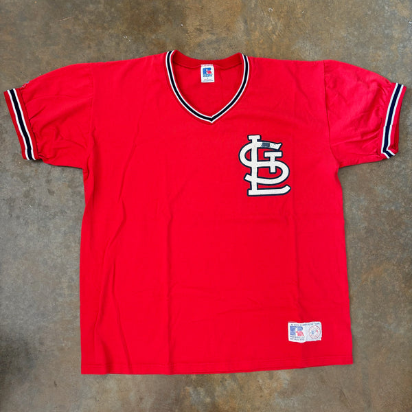 St. Louis Cardinals Russell Athletic Shirt Big Logo 80's - L