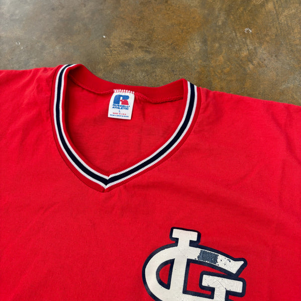 St. Louis Cardinals Russell Athletic Shirt Big Logo 80's - L hover