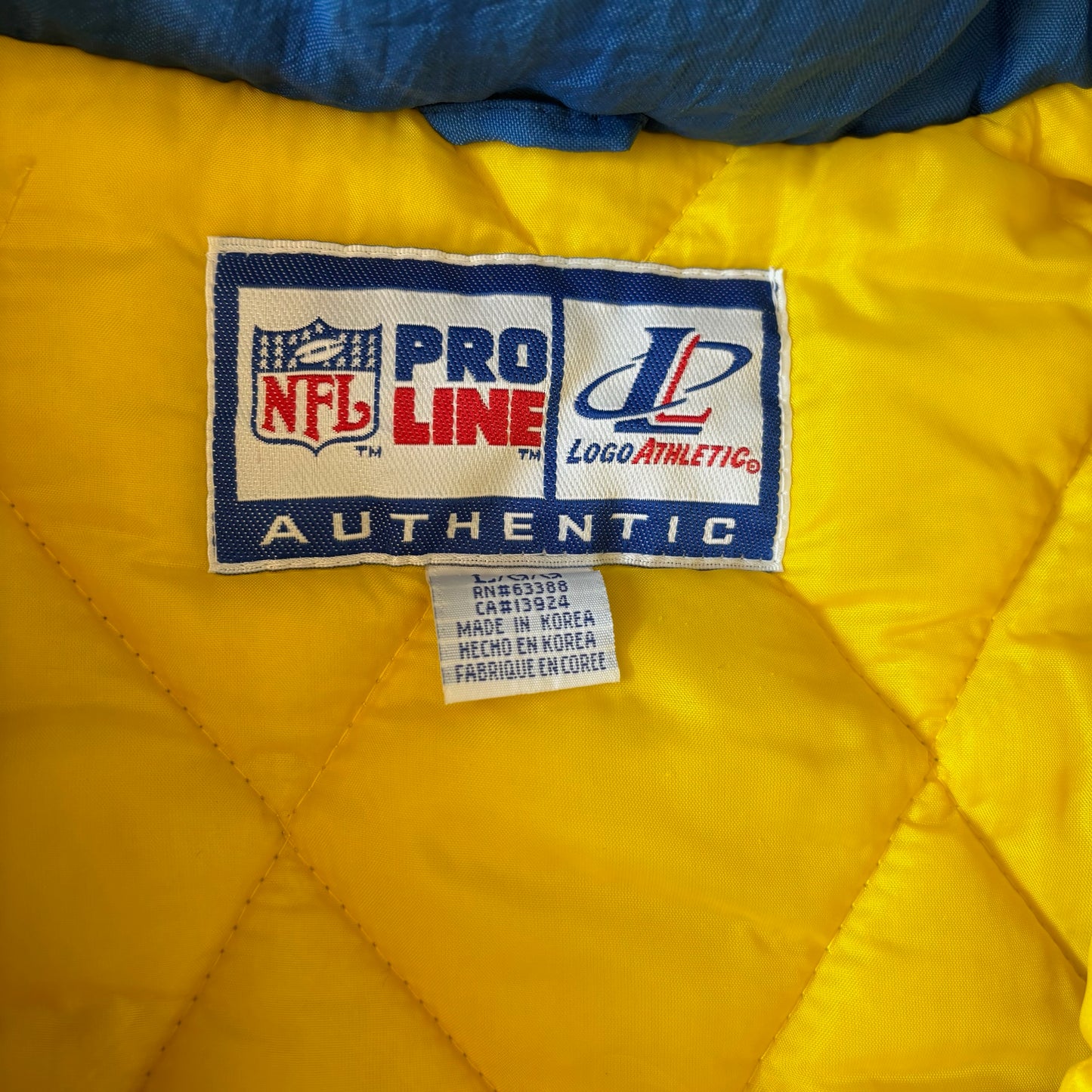 St. Louis Rams Logo Athletic Puffer Jacket NFL Pro Line 90's - L