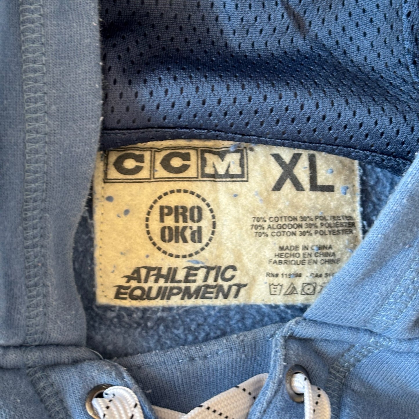 CCM Hockey Embroidered Lace Sweatshirt Hoodie 90's - XL