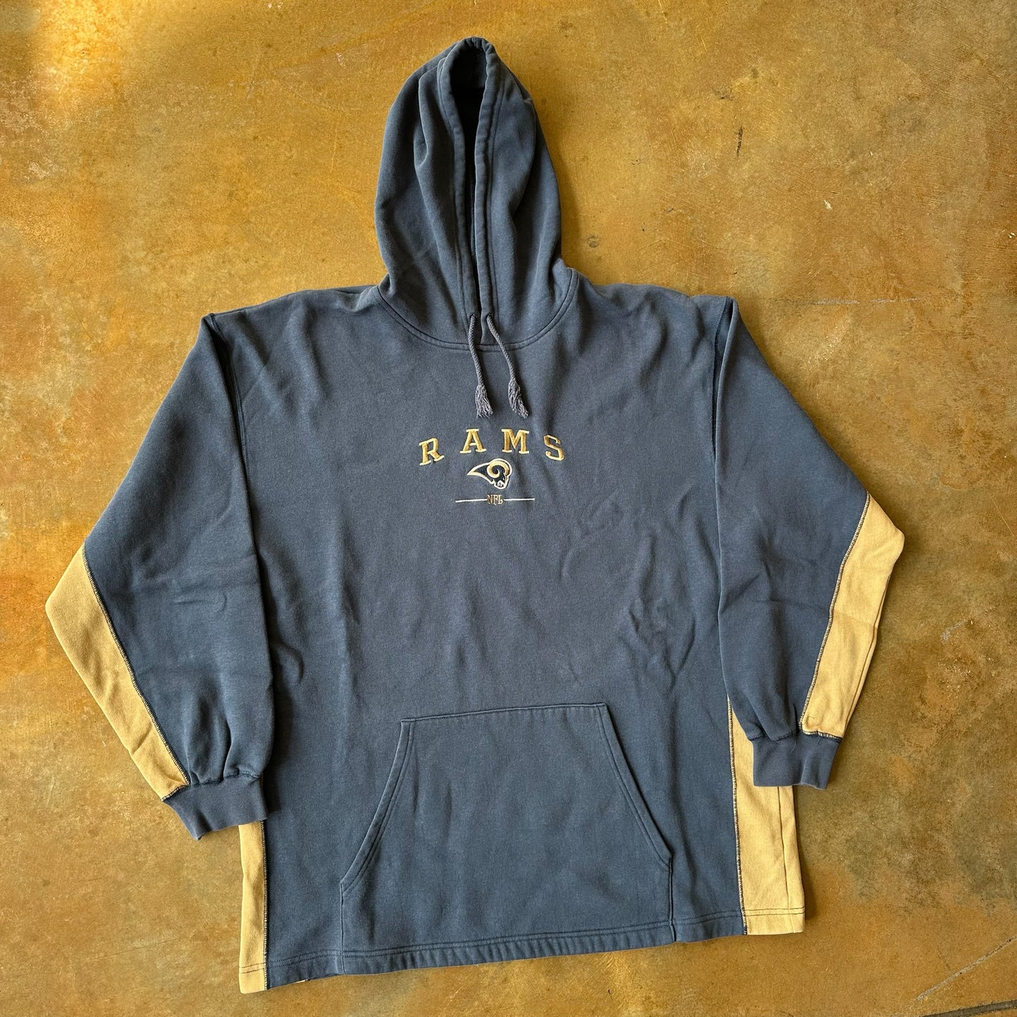 St. Louis Rams Faded Embroidered Logo Hoodie 00's - 2XL